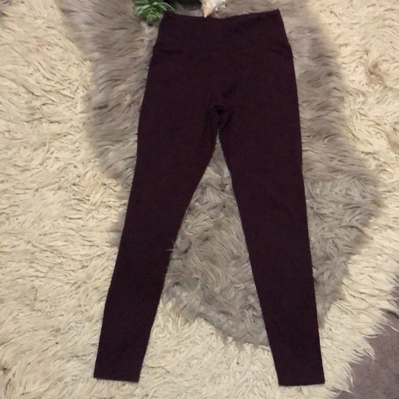 aerie”chill play move”Legging-Burgundy-Thicker Cotton Like-EUC-Normal Rise-Sz s - Picture 5 of 10